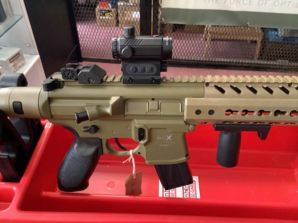 SIG MCX Semi-Automatic Air Rifle with Sig Red Dot Desert Camo .177