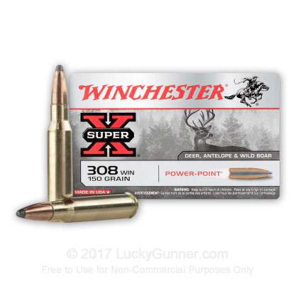 Winchester .308 150gr Power point x20 OUT OF STOCK