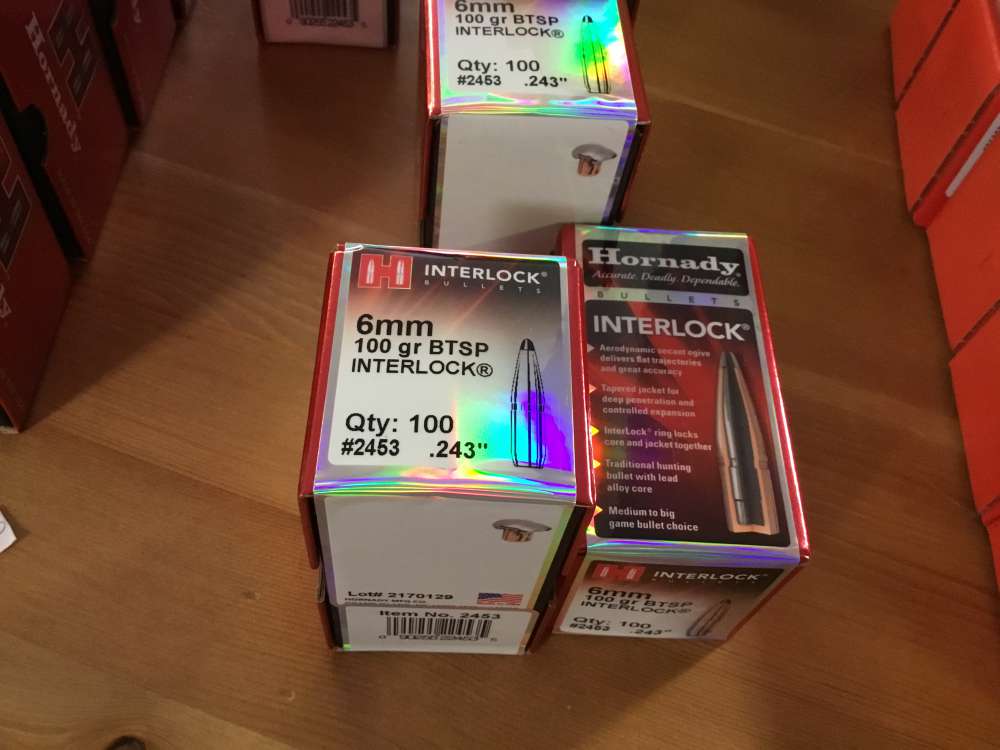 Hornady 6mm (.243) 100gr BTSP 