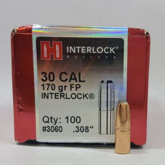 Hornady 30 cal (.308) 170gr FP Interlock  