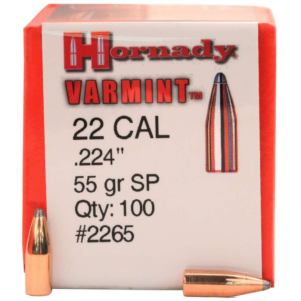 Hornady 22 cal (.224) 55gr SP Varmint OUT OF STOCK